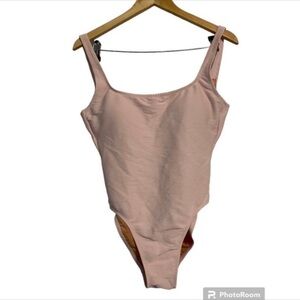 Re-imagined J. Crew Pink Ribbed One Piece Swimsuit